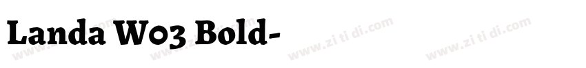 Landa W03 Bold字体转换
